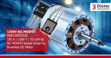 Industry – Driving Industrial BLDC Motor with Diotec’s DIW120SIC028