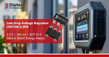 Smart Energy Meter-Equipped with Diotec's Capacitor-Free Voltage Regulator LDI734C3.3EN