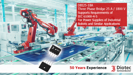 three phase bridge DBI25-18A for industrial robots